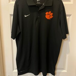 Nike Black Clemson Dri-fit Polo